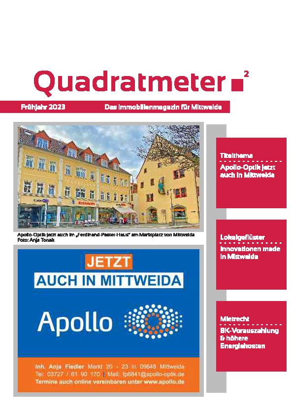 Quadratmeter Ausgabe 2023 Früjahr