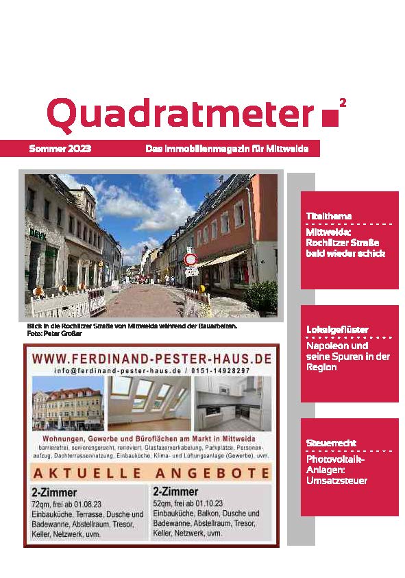 Quadratmeter Ausgabe 2023 Sommer